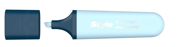 Zvýrazňovač, 6252, plochý, pastelová modrá