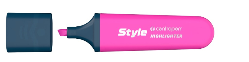 Zvýrazňovač, 6252, plochý, růžová