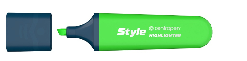 Zvýrazňovač, 6252, plochý, zelená