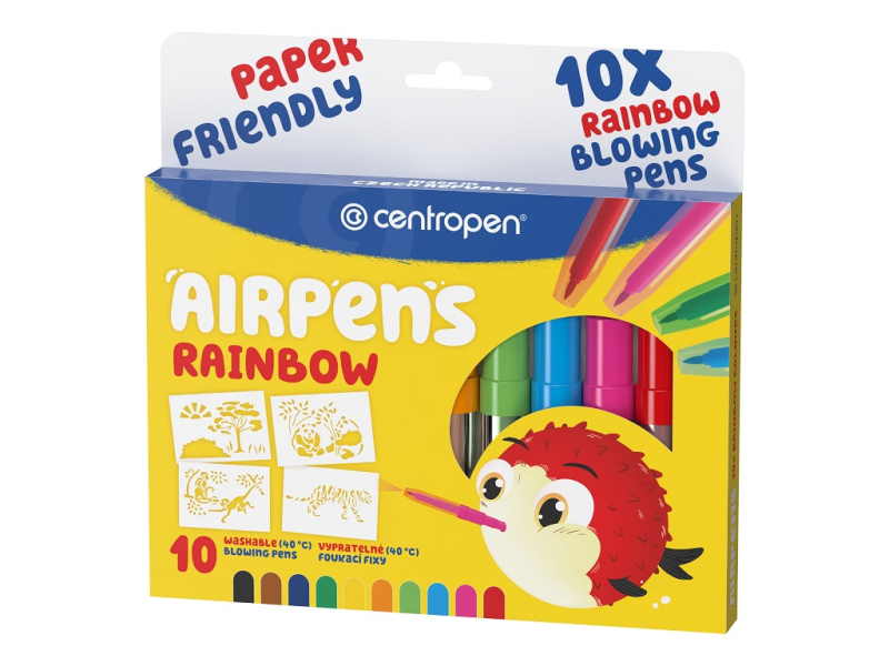 Foukací fixy, Airpens, 1500-10, Rainbow