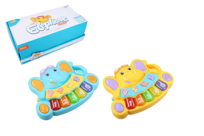 Piano slon se zvířátky