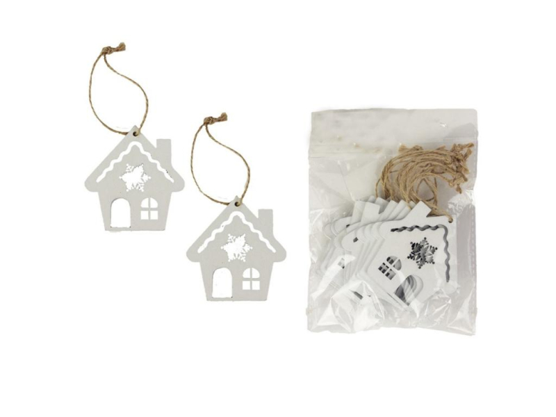 Domečky dekorace 10ks