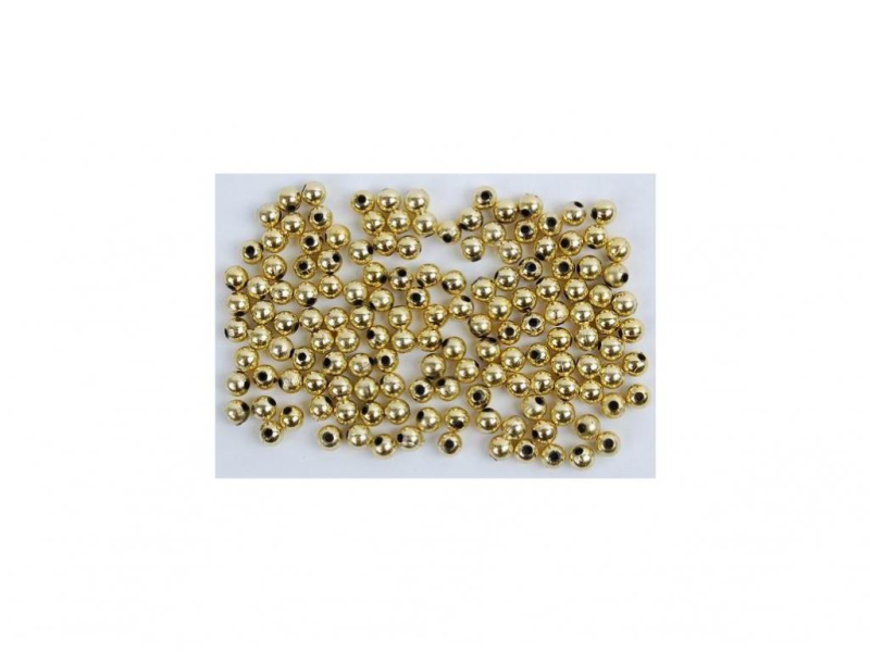 Korálky, 6 mm, zlaté