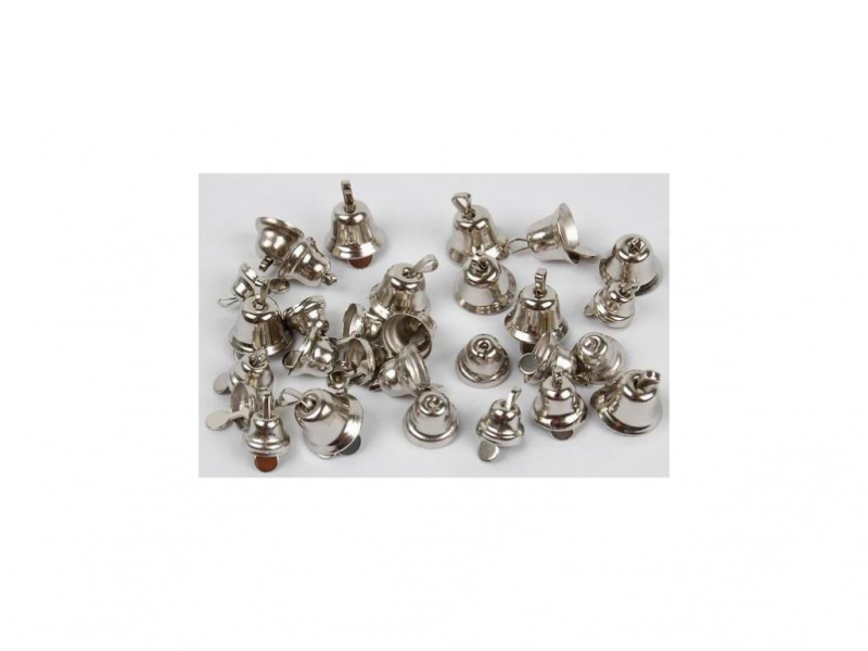 Zvonečky 6-10mm -30ks stříbrné