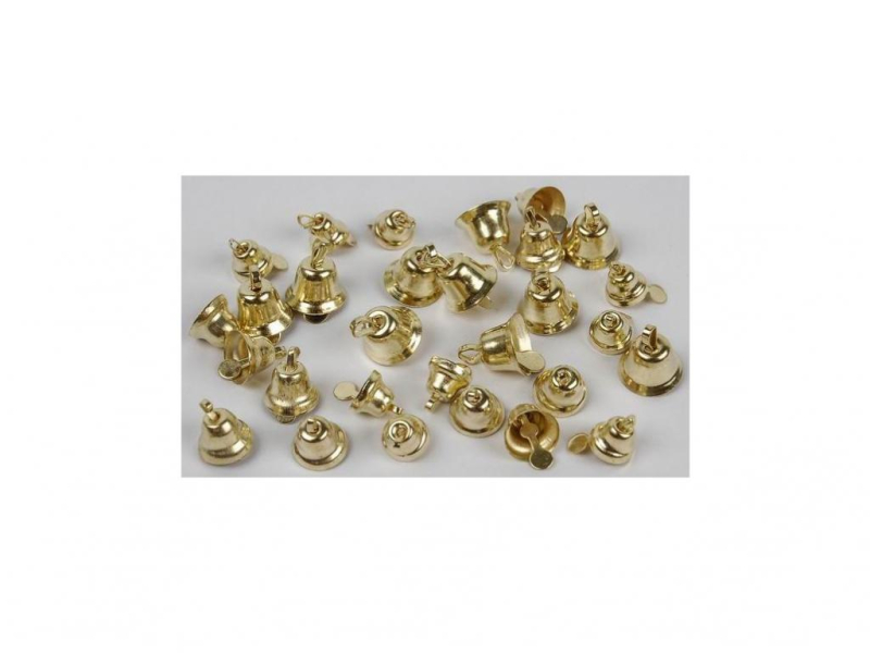 Zvonečky 6-10mm -30ks zlaté