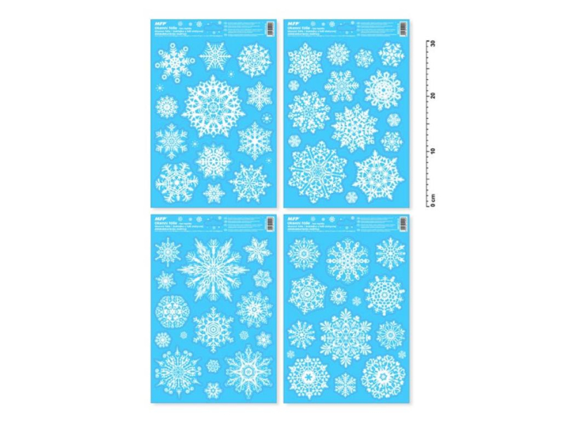 Fólie na okno, vločky, vánoční