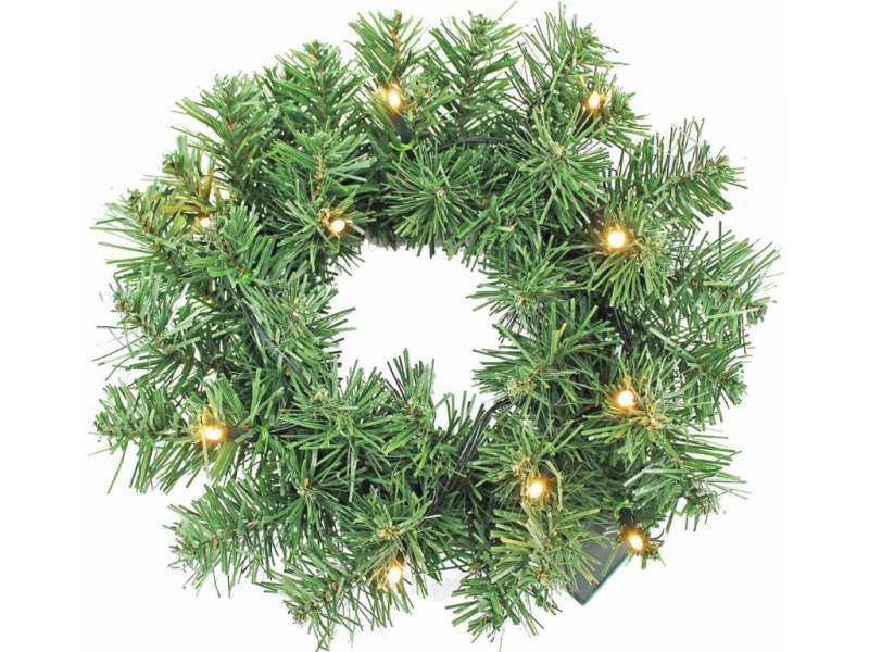 Věnec s osvětlením 10LED, 30cm