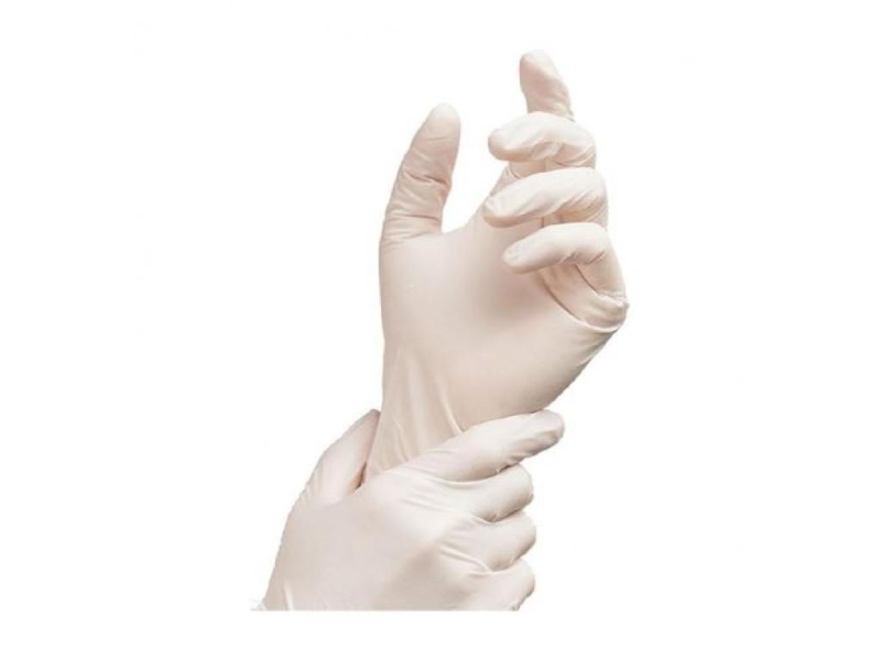 Rukavice jednorázové, latexové, nepudrované, 100 kusů, M