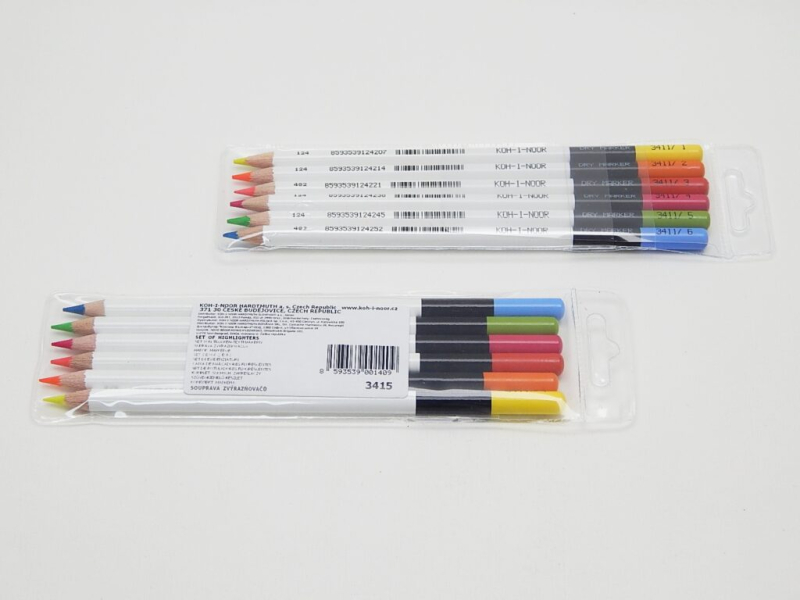 Zvýrazňovač suchý, 3415-6, sada 6 kusů