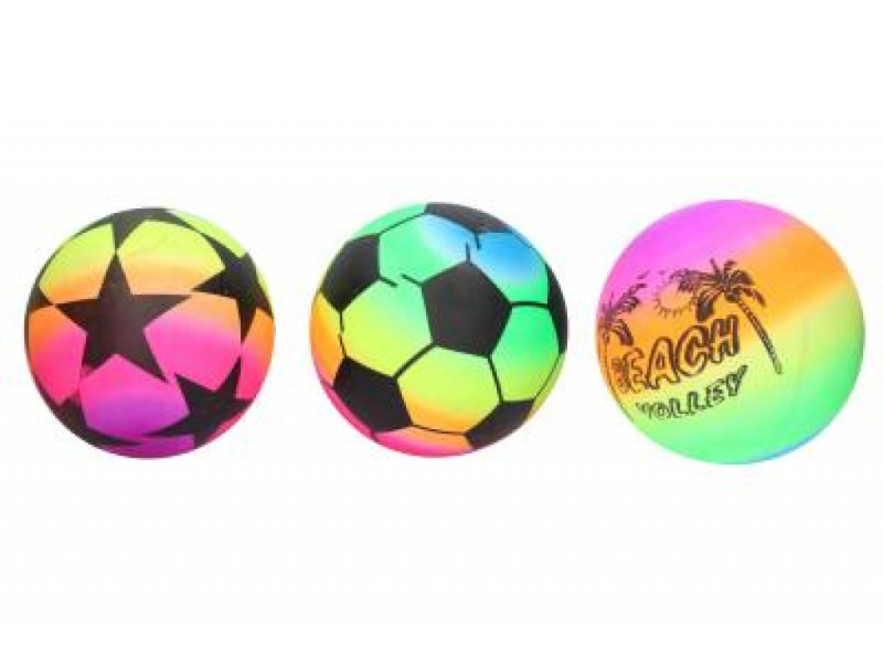Míč 22cm duhový