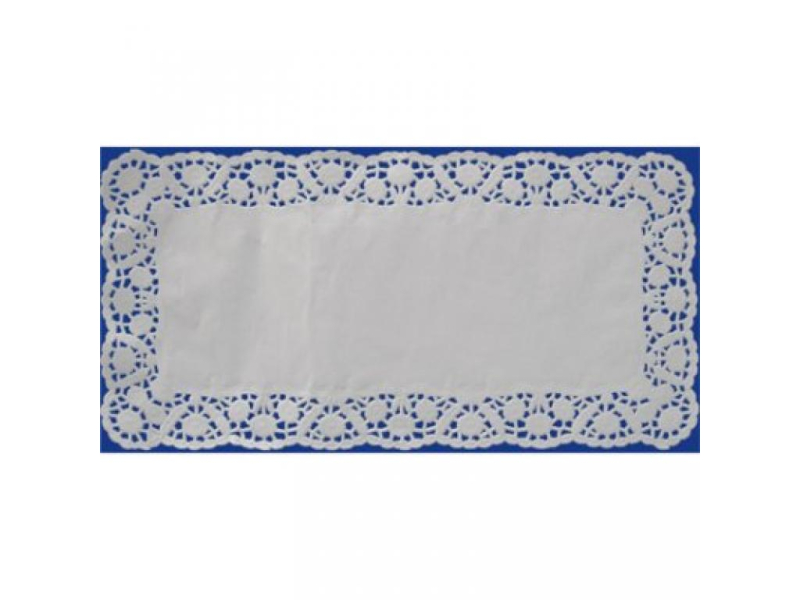 Dortová krajka 36x46cm bílá hranatá-100ks