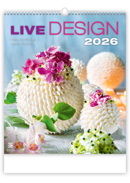 Kalendář nástěnný, Live Design, Helma