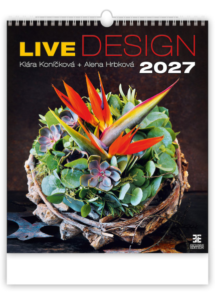 Kalendář nástěnný, Live Design, Helma