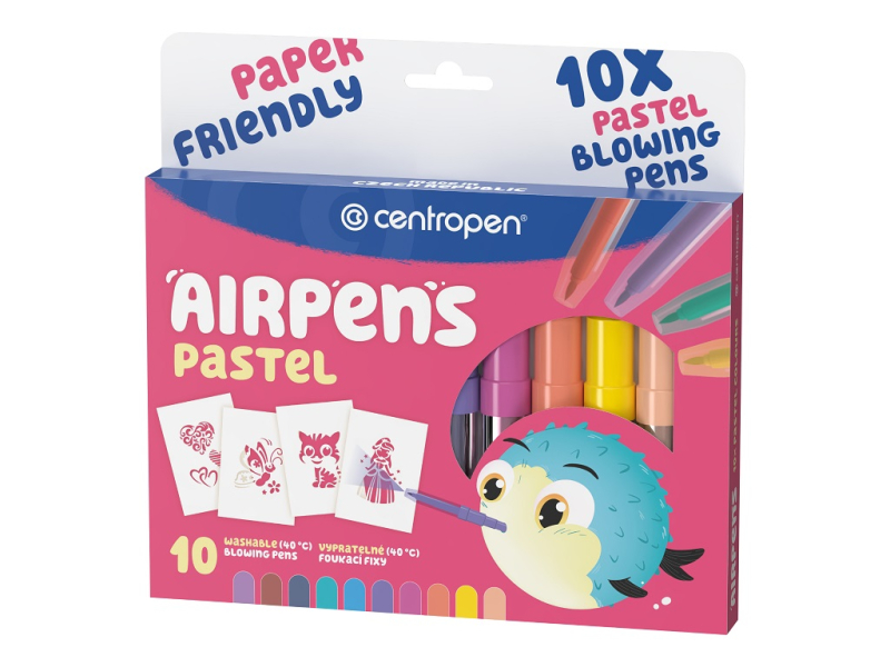 Foukací fixy, Airpens, 1500-10, pastelové