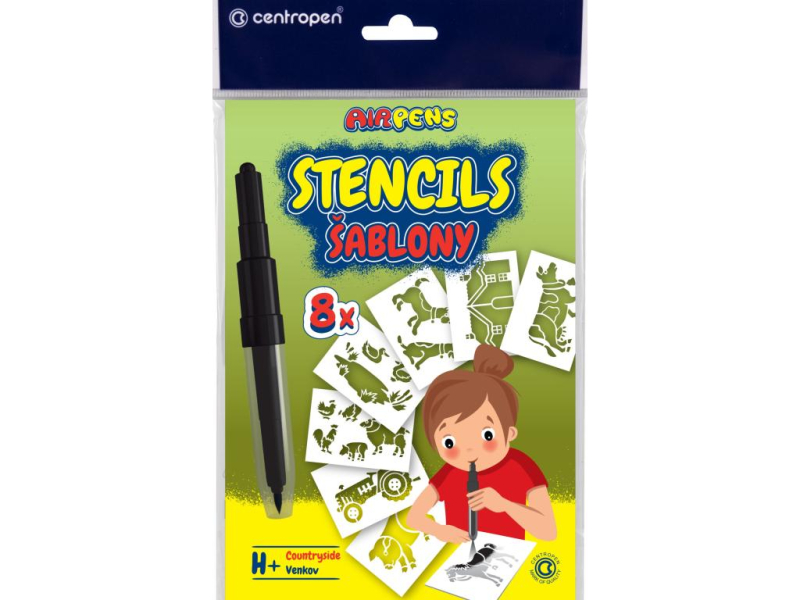 Šablona, k foukacím fixům, Centropen, sada H, farma