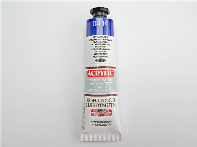Akrylová barva, 40 ml, Kohinoor, ultramarín