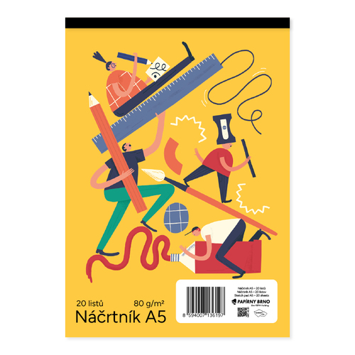 Náčrtník A5, 20 listů