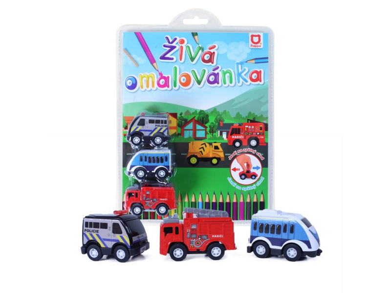 Živá omalovánka auta, 3 kusy