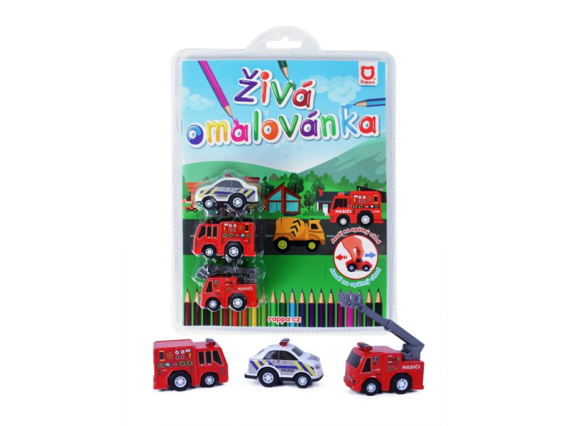 Živá omalovánka auta, 3 kusy, záchranáři