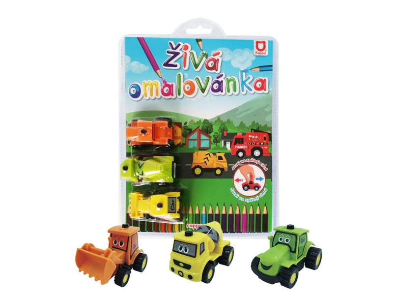 Živá omalovánka auta, 3 kusy, stavba