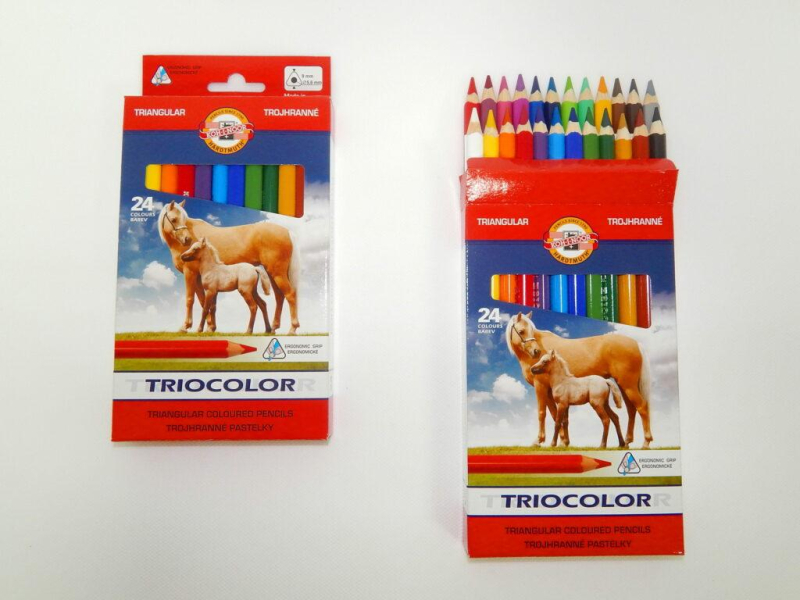 Pastelky Kohinoor, trojhranné, 3144-24, OK9, 24 kusů