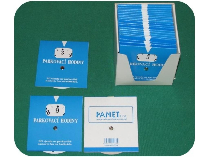 Hodiny parkovací s kotoučkem 9x10cm