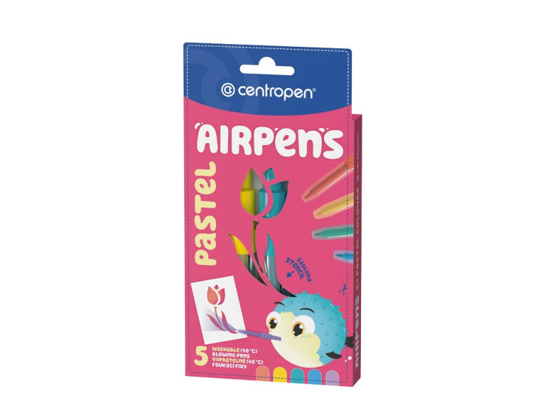 Foukací fixy, Airpens, 1500-5, pastelové odstíny