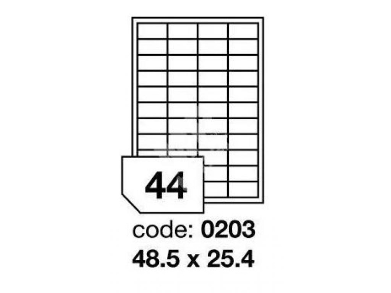 Etikety A4, 48,5 x 25,4 mm, bílá