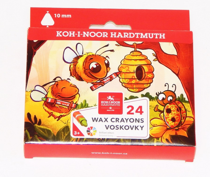 Voskovky trojhranné Kohinoor, 8274-24, průměr 10 mm