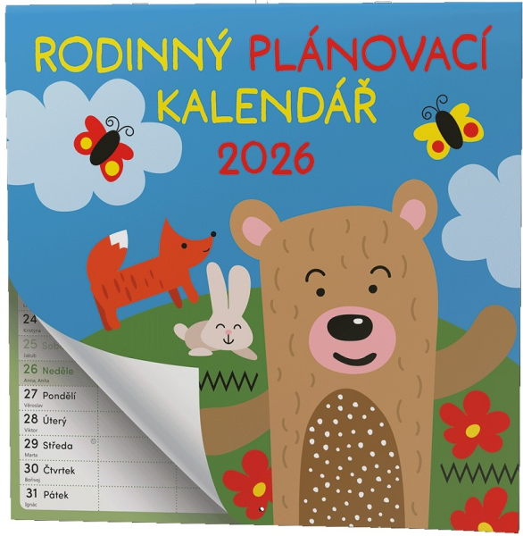 Kalendář nástěnný, Rodinný, plánovací, Baloušek