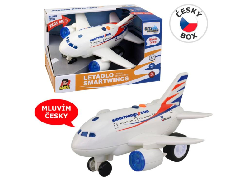 Letadlo, Smartwings, s hlášením kapitána a letušky, 20cm
