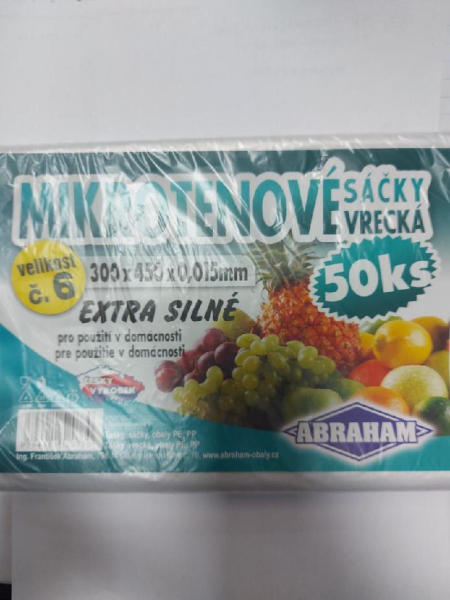 Mikrotenové sáčky, 30 x 45 cm, 15 mikronů, 50 ks