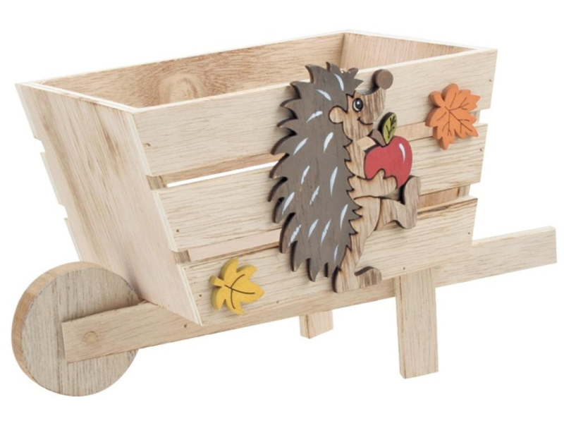 Trakař dřevěný s ježkem