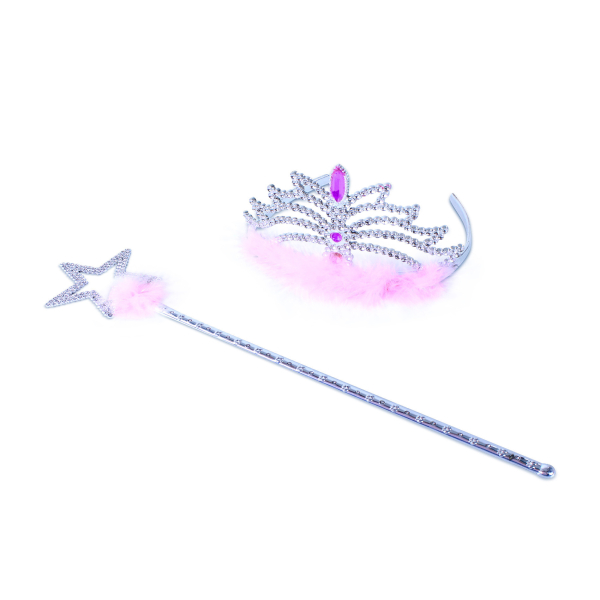 Korunka princezna s hůlkou růžová