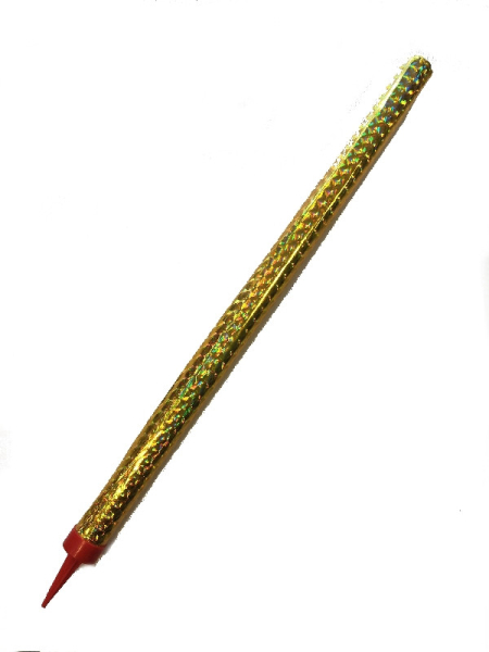 Svíčka Fontána na dort 26cm zlatá