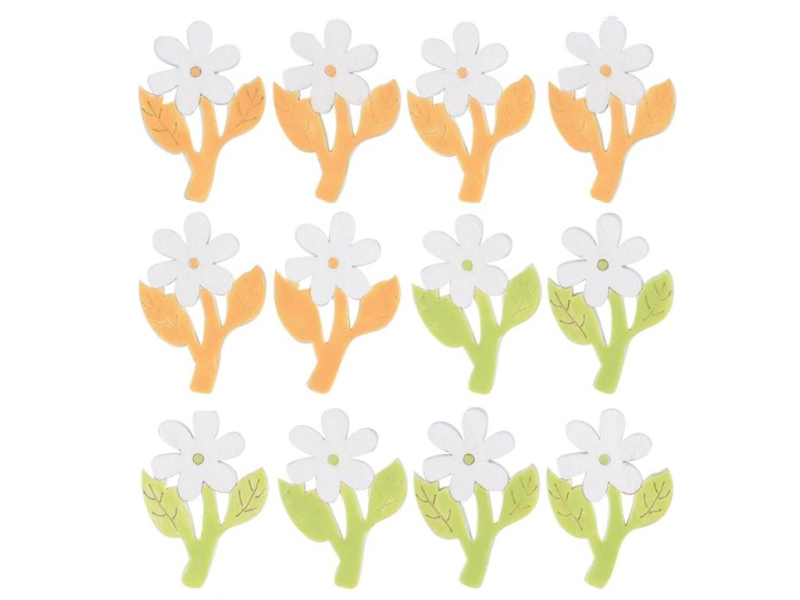 Kytičky dřevěné, 12ks