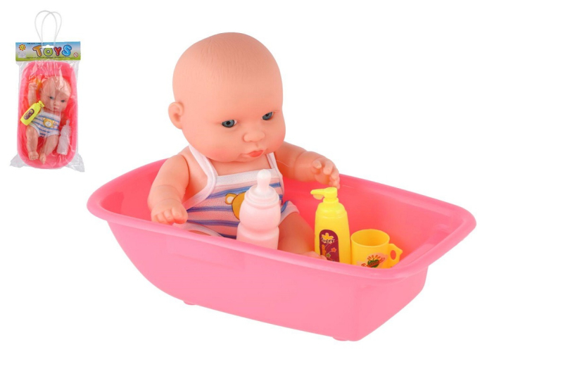 Miminko ve vaničce, s doplňky