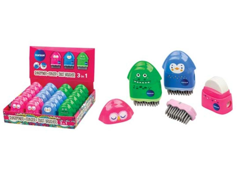 Ořezávátko s gumou a kartáčkem