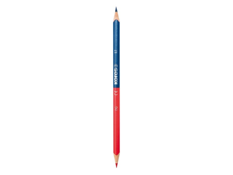 Tužka grafitová, Kores, Twin červená-modrá