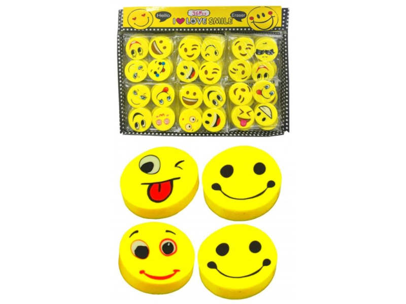 Pryž, guma, Smajlík, 4 kusy