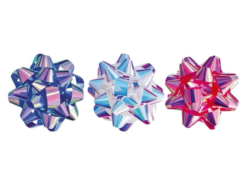 Hvězdička nalepovací dárková, Jumbo 15 cm Jumbo, perleťová