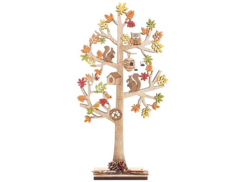 Strom dřevěný, podzimní, 30 cm