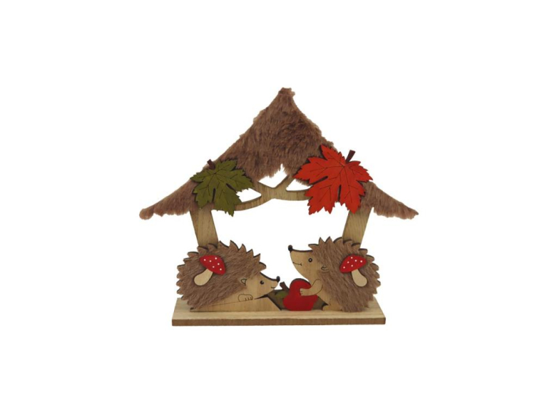 Domeček s ježečky, 22cm