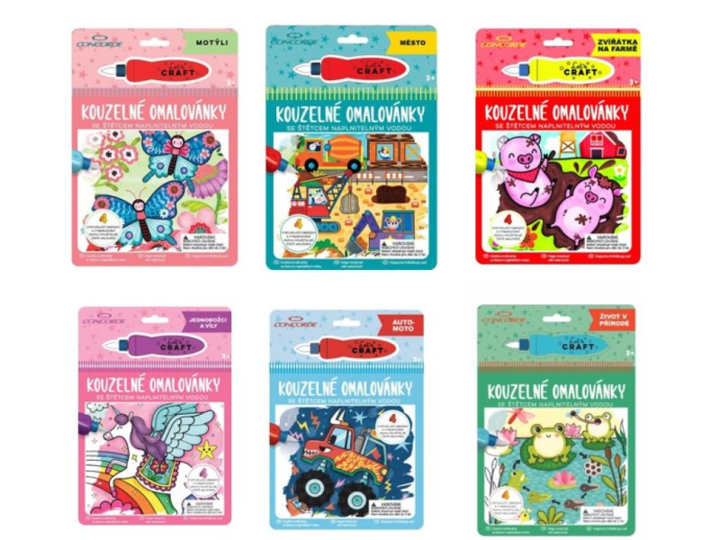 Omalovánky kouzelné se štětcem na vodu