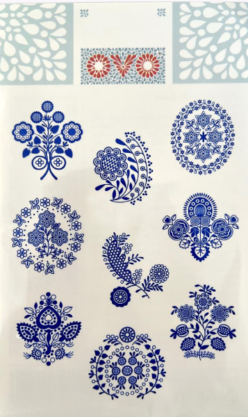 Obtisky na vejce, OVO, modrotisk