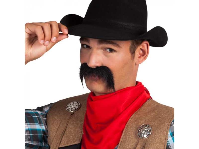 Knír kovbojský černý