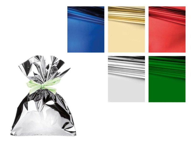 Sáček dárkový 25 x 40 cm metalový