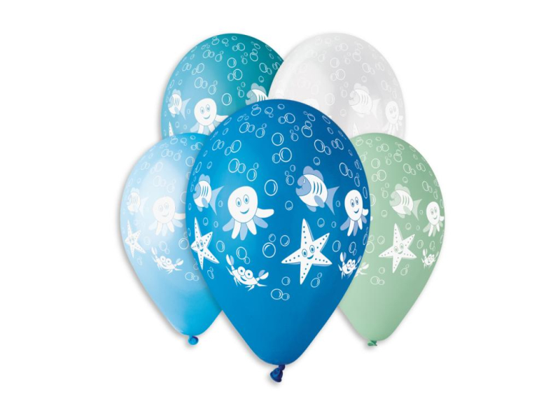 Balónky nafukovací, moře, 5 kusů
