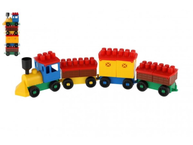 Stavebnice LORI 6, vlak, 3 vagónky