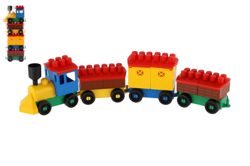 Stavebnice LORI 6, vlak, 3 vagónky